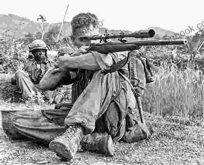 Marine Sniper Scott McEwen In Vietnam, Aiming His Rifle Through Dense Jungle Foliage Dead Center: A Marine Sniper S Two Year Odyssey In The Vietnam War