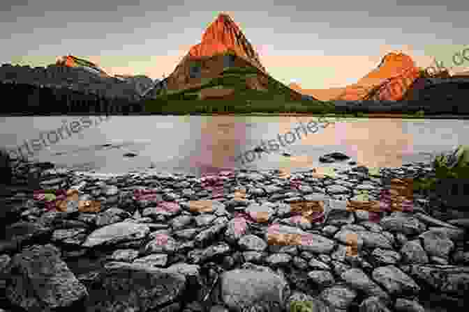 Panoramic View Of Two Medicine Lake, Surrounded By Towering Mountains And Lush Meadows Sweet Thunder (Two Medicine Country)